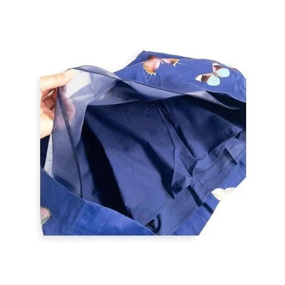 Anthropologie Linen Butterfly Print Skirt SZ 12 Boho Coquette Charm - Picture 5 of 10